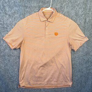 Clemson Vineyard Vines Polo Shirt Men's Large Orange Performance Preppy Whale